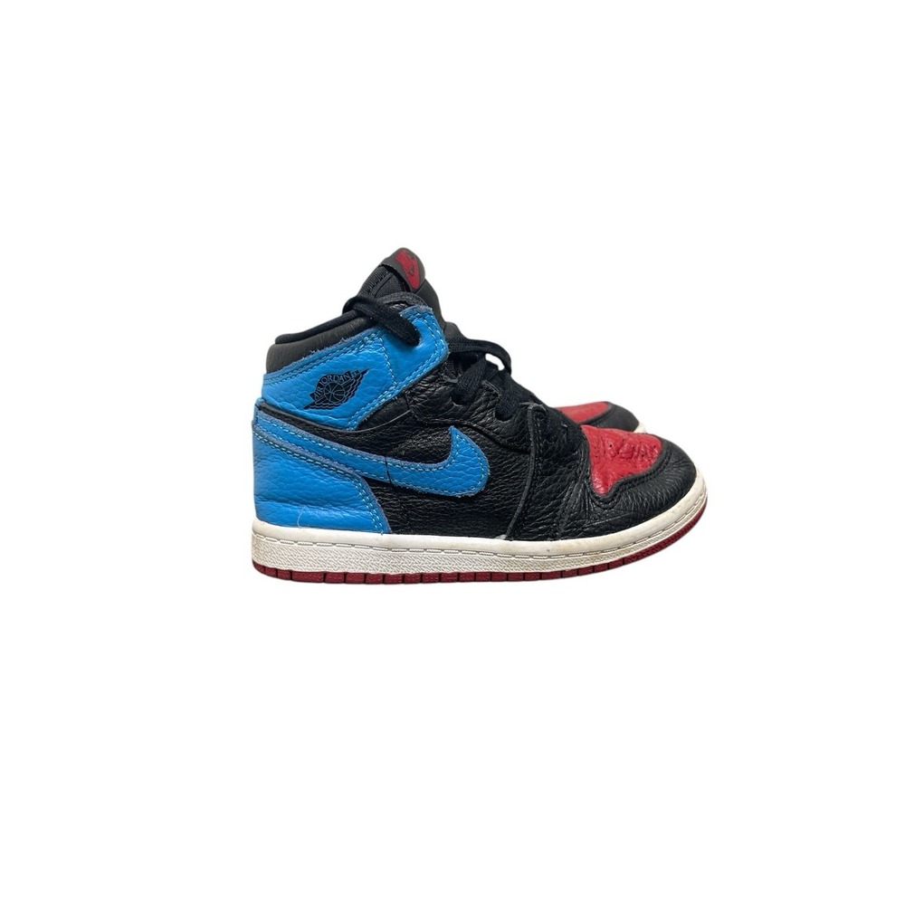 Jordan Air Jordan 1 Retro High OG Kids 9C Black NC to Chi CU0450-046 - Picture 5 of 7